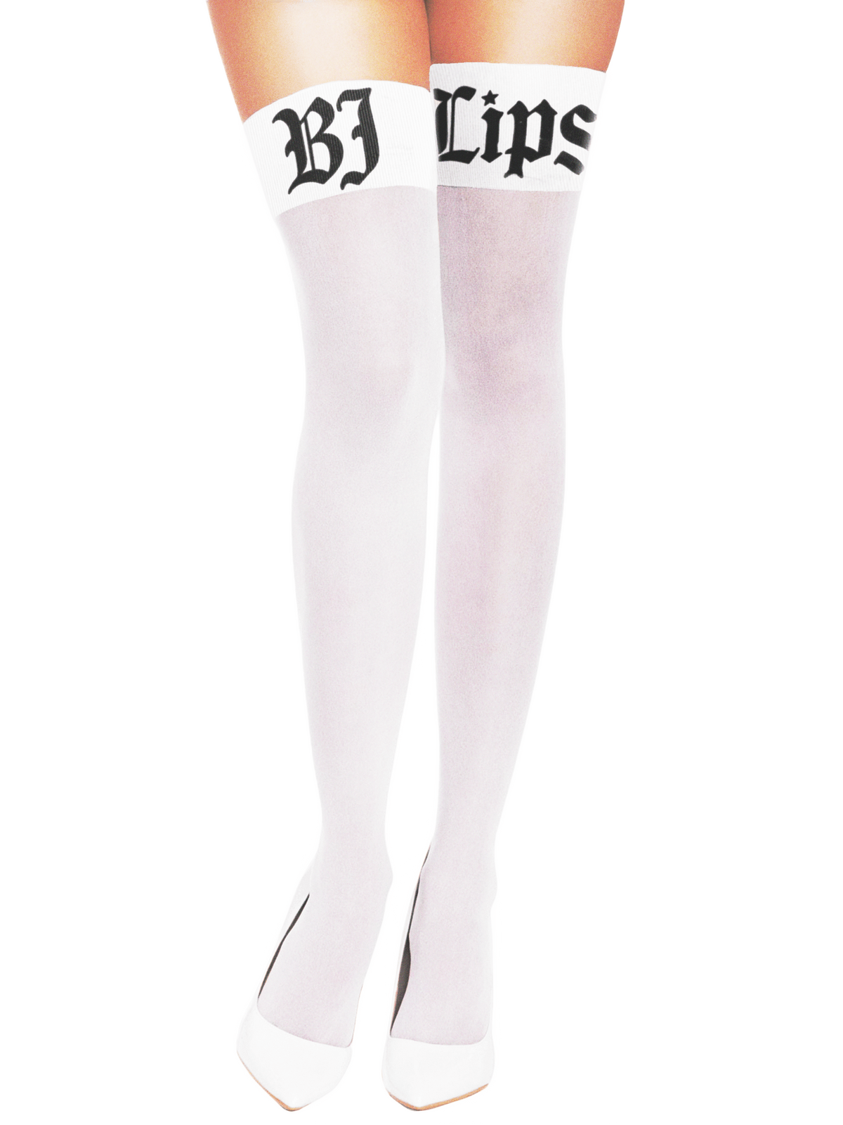 BJ Lips Logo Stockings