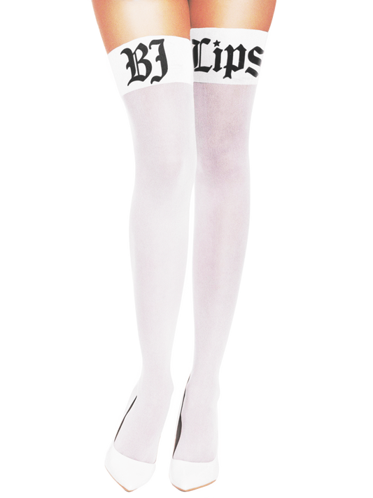 BJ Lips Logo Stockings